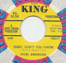 Load image into Gallery viewer, Vicki Anderson : Baby , Don&#39;t You Know  (7&quot;, Single, Promo)