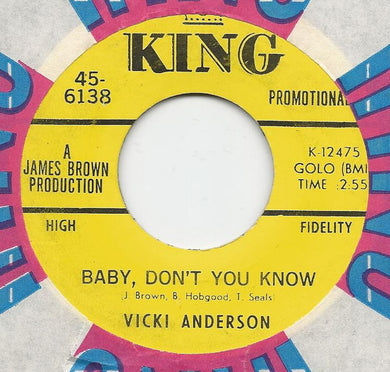 Vicki Anderson : Baby , Don't You Know  (7