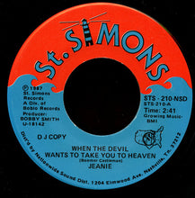 Load image into Gallery viewer, Jeanie : When The Devil Wants To Take You To Heaven (7", Single, Promo)