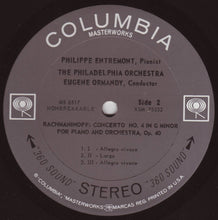 Load image into Gallery viewer, Sergei Vasilyevich Rachmaninoff, Philippe Entremont, Eugene Ormandy Conducts The Philadelphia Orchestra : Piano Concerto Nos. 1 And 4 (LP)