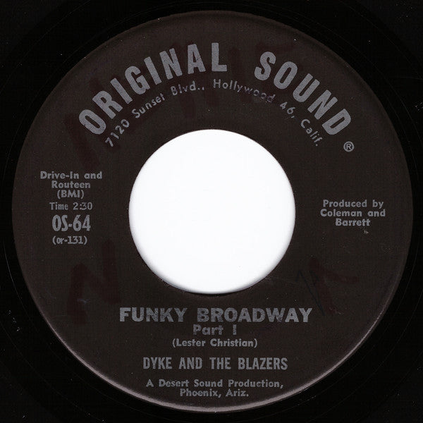 Dyke & The Blazers : Funky Broadway - Parts I and II (7
