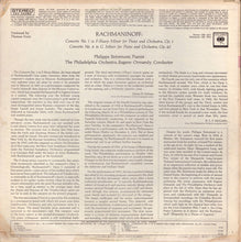 Load image into Gallery viewer, Sergei Vasilyevich Rachmaninoff, Philippe Entremont, Eugene Ormandy Conducts The Philadelphia Orchestra : Piano Concerto Nos. 1 And 4 (LP)