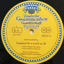 Load image into Gallery viewer, Johannes Brahms - Herbert von Karajan, Berliner Philharmoniker : Symphonie Nr. 4 (LP, Album, RP)