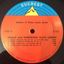 Load image into Gallery viewer, Chopin* - Ignace Jan Paderewski* : Plays Chopin (LP, Album)