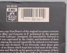 Load image into Gallery viewer, George Gershwin / Katia Et Marielle Labèque : An American In Paris - Fantasy On Porgy And Bess (LP, Album)