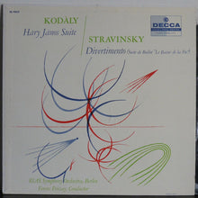 Load image into Gallery viewer, Zoltán Kodály / Igor Stravinsky / Ferenc Fricsay, RIAS Symphonie-Orchester Berlin : Kodaly - Hàry Jànos Suite / Stravinsky - Divertimento (Suite De Ballet "Le Baiser De La Fee") (LP, Mono, Promo)