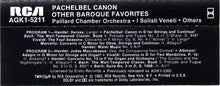 Load image into Gallery viewer, Various : Orchestre De Chambre Jean-François Paillard : The Pachelbel Canon And Other Baroque Favorites (Cass, Comp, RE, Dol)