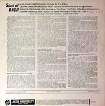Load image into Gallery viewer, Carl Philipp Emanuel Bach, Johann Christian Bach, Johann Christoph Friedrich Bach, Wilhelm Friedemann Bach - Helma Elsner, Mainzer Kammerorchester, Günter Kehr : Sons Of Bach (LP, Mono)