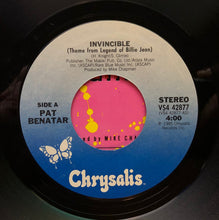 Load image into Gallery viewer, Pat Benatar : Invincible (Theme From The Legend Of Billie Jean) (7", Single, Styrene, Car)
