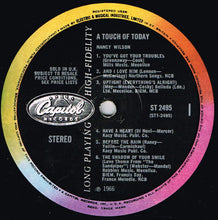 Load image into Gallery viewer, Nancy Wilson : A Touch Of Today (LP, Album, Rai)