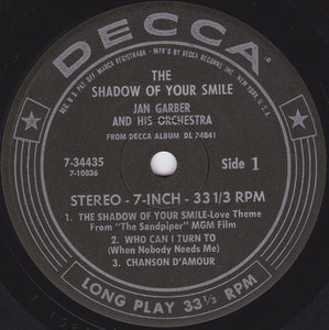 Jan Garber And His Orchestra : The Shadow Of Your Smile (7", Jukebox)