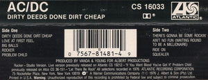 AC/DC : Dirty Deeds Done Dirt Cheap (Cass, Album, RE)