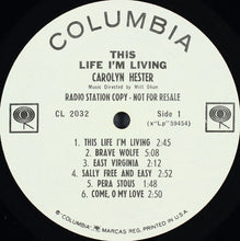 Load image into Gallery viewer, Carolyn Hester : This Life I'm Living (LP, Album, Mono, Promo)