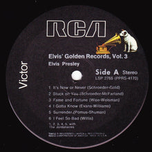 Load image into Gallery viewer, Elvis Presley : Elvis' Golden Records, Vol. 3 (LP, Comp, RE, Bla)