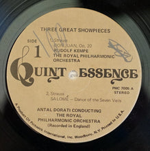 Load image into Gallery viewer, Rudolf Kempe, Antal Dorati, The Royal Philharmonic Orchestra, Richard Strauss, Ottorino Respighi : Three Great Showpieces (LP, Comp)