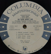 Load image into Gallery viewer, Lotte Lenya : Kurt Weill's The Seven Deadly Sins (LP, Album, Promo)