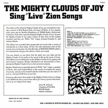 Load image into Gallery viewer, The Mighty Clouds Of Joy : Sing &quot;Live&quot; Zion Songs (LP, Album)