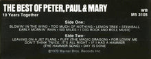 Load image into Gallery viewer, Peter, Paul &amp; Mary : The Best Of Peter, Paul &amp; Mary / 10 Years Together (Cass, Comp, RE)