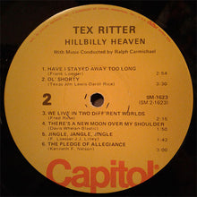 Load image into Gallery viewer, Tex Ritter : Hillbilly Heaven (LP, Album, RE, Win)