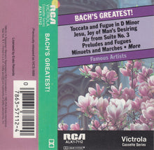 Load image into Gallery viewer, Johann Sebastian Bach : Bach&#39;s Greatest! (Cass, RE)