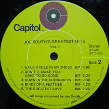 Load image into Gallery viewer, Joe South : Joe South&#39;s Greatest Hits Vol. I (LP, Comp, Win)