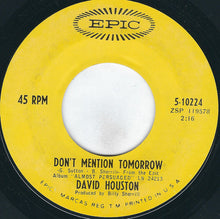 Load image into Gallery viewer, David Houston : You Mean The World To Me / Don't Mention Tomorrow (7", Single, Styrene, San)