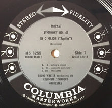 Load image into Gallery viewer, Wolfgang Amadeus Mozart / Bruno Walter, Columbia Symphony Orchestra : Symphony No.41,"Jupiter" / Symphony No.35,"Haffner" (LP)