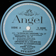 Load image into Gallery viewer, Albert Roussel / Orchestre De La Société Des Concerts Du Conservatoire Conducted By André Cluytens : The Spider's Feast / Bacchus Et Ariadne, Suite No.2 / Sinfonietta For String Orchestra (LP)