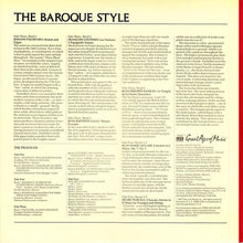 Load image into Gallery viewer, Georg Philipp Telemann, Johann Pachelbel, François Couperin, Jean-Baptiste Lully, Jean-Philippe Rameau, Jean-Marie Leclair, Henry Purcell : The Baroque Style (LP, Album, Ltd, Num, S/Edition)