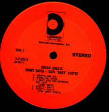 Load image into Gallery viewer, Jimmy Smith &amp; Dave "Baby" Cortez : Organ Greats (LP, Comp)