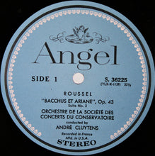Load image into Gallery viewer, Albert Roussel / Orchestre De La Société Des Concerts Du Conservatoire Conducted By André Cluytens : The Spider's Feast / Bacchus Et Ariadne, Suite No.2 / Sinfonietta For String Orchestra (LP)