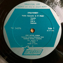 Load image into Gallery viewer, Igor Stravinsky / Paul Hindemith : Violin Concerto In D Major / Violin Concerto (LP, Mono)