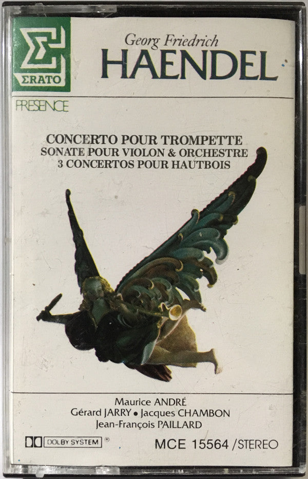 Georg Friedrich Händel, Maurice André, Gérard Jarry, Jacques Chambon, Jean-François Paillard : Concerto Pour Trompette / Sonate Pour Violon & Orchestre / 3 Concertos Pour Hautbois (Cass, RE, Dol)