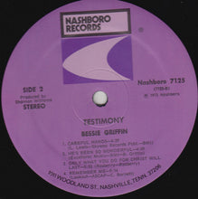 Load image into Gallery viewer, Bessie Griffin : Testimony (LP, Album)
