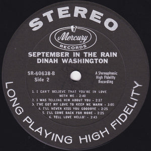 Dinah Washington : September In The Rain (LP)