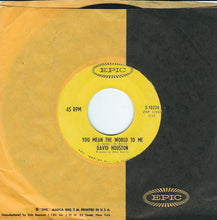 Load image into Gallery viewer, David Houston : You Mean The World To Me / Don't Mention Tomorrow (7", Single, Styrene, San)