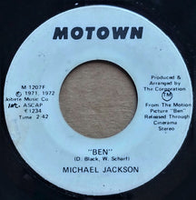 Load image into Gallery viewer, Michael Jackson : Ben (7", Single, Mono, Promo)