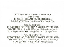 Load image into Gallery viewer, Wolfgang Amadeus Mozart, Murray Perahia, English Chamber Orchestra : Piano Concerti No. 19, K.459 &amp; No. 23, K.488 (Cass, Album, Dol)