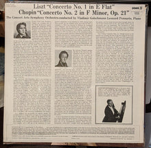 Load image into Gallery viewer, Leonard Pennario : Chopin "Concerto No. 2 in F Minor, Op.21 (for Piano and Orchestra) Liszt "Concerto No. 1 in E Flat" (for Piano and Orchestra (LP, Album)