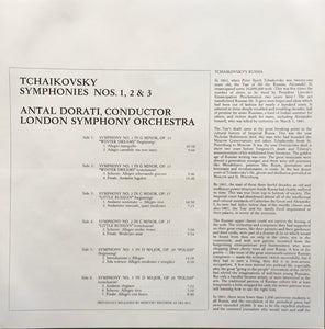 Antal Dorati, The London Symphony Orchestra : Tchaikovsky Symphonies Nos. 1, 2, & 3 (3xLP, RE + 3xBox)