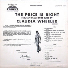 Load image into Gallery viewer, Claudia Wheeler : The Price Is Right (LP, Album)