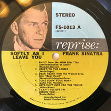 Load image into Gallery viewer, Frank Sinatra : Softly, As I Leave You (LP, Album)