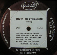 Load image into Gallery viewer, Ira Wright And His Orchestra : Show Hits By Romberg (LP)