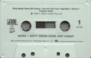 AC/DC : Dirty Deeds Done Dirt Cheap (Cass, Album, RE)