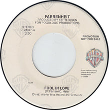 Load image into Gallery viewer, Farrenheit : Fool In Love (7", Promo, Spe)