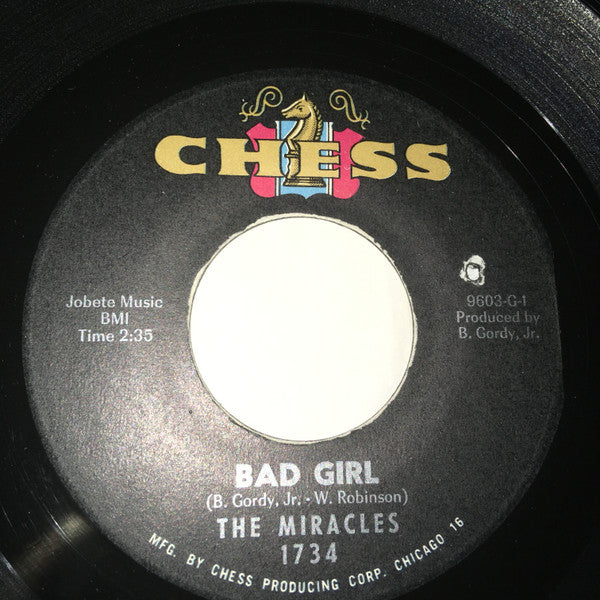 The Miracles : Bad Girl / I Love Your Baby (7