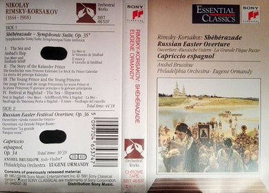 Nikolai Rimsky-Korsakov : The Philadelphia Orchestra, Anshel Brusilow, Eugene Ormandy : Shéhérazade / Russian Easter Ouverture / Capriccio Espagnol (Cass, Comp, RM)