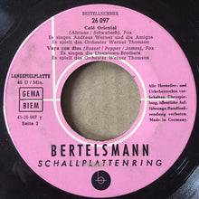 Load image into Gallery viewer, Die Linentown-Brothers Und Die Regina-Girls / Helmut Schmidt (2) Und Die Rivieras / Andreas Werner (3) Und Die Amigos, Die Linentown-Brothers : Ramona / Adieu, Lebwohl, Goodbye / Café Oriental / Vaya Con Dios (7", EP)