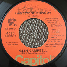 Load image into Gallery viewer, Glen Campbell : Rhinestone Cowboy (7", Single, Win)
