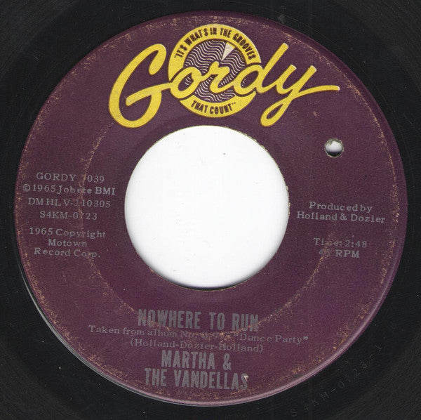 Martha Reeves & The Vandellas : Nowhere To Run (7
